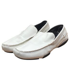Kenneth Cole Reaction Men's‎ 12 Drivers Square Toe Loafers Moccasins White